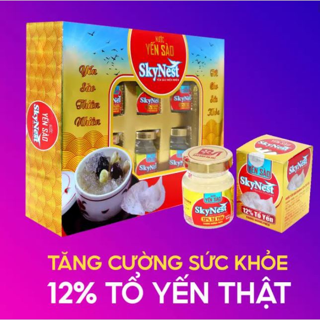 Nước yến sào cao cấp SkyNest ( 6 lọ x70ml / Hộp quà) hiệu quả cho hồi phục và cải thiện sức khỏe