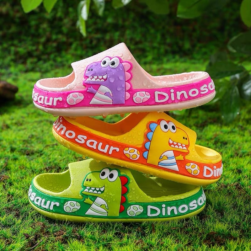 Dép lê trẻ em khủng long dino,chất liệu pvc siêu êm chân,an toàn cho bé