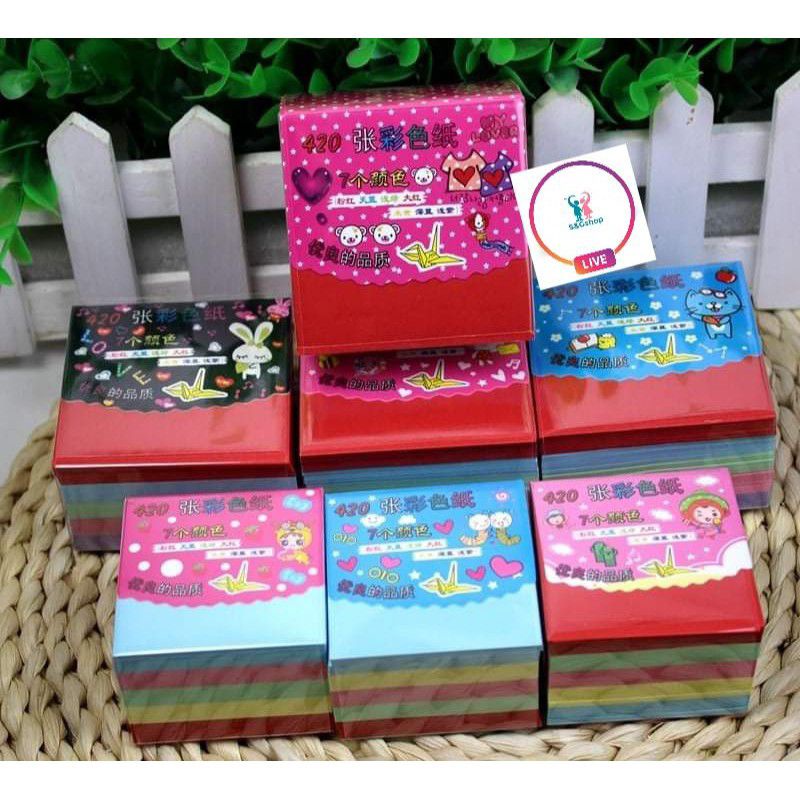 Combo 5 xấp  xếp còn hạc giấy.Giấy thơm