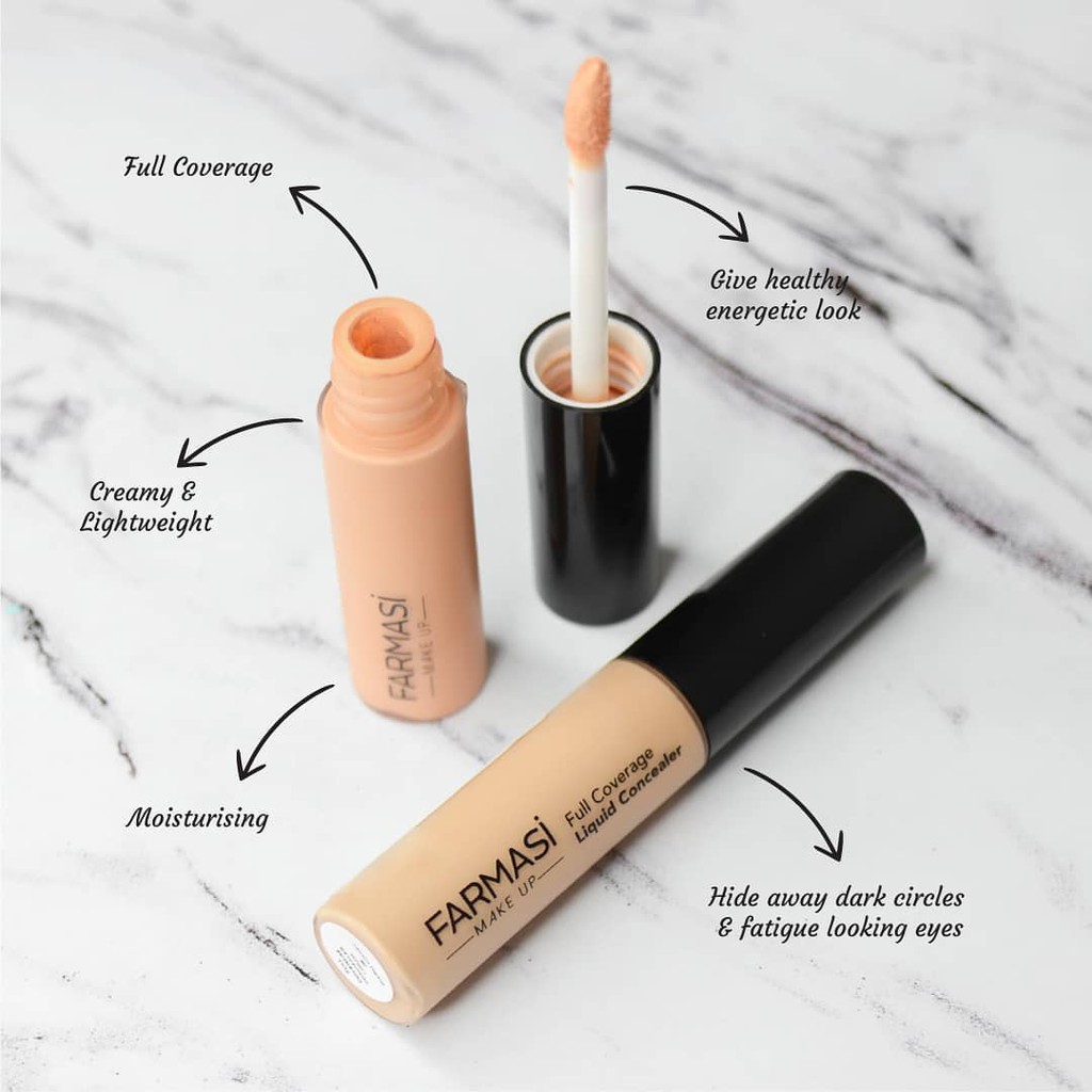 Kem Che Khuyết Điểm Dạng Lỏng Farmasi Make Up Full Coverage Concealer Liquid 7ml (1721CON)