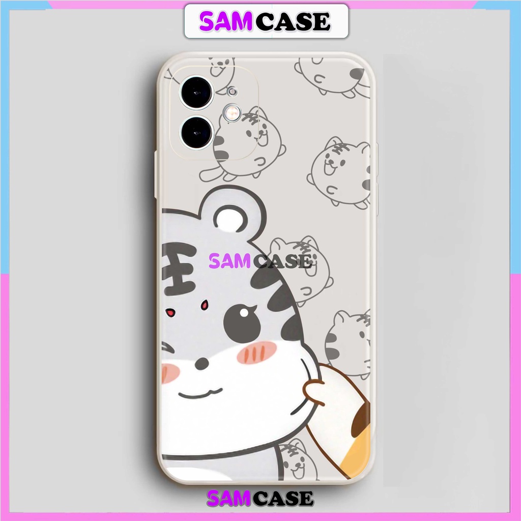 Ốp lưng iPhone cặp đôi cạnh viền vuông silicon dẻo cho iphone 6/6s/7/8/X/XS/XR/11/12/13/14 Pro Plus Max Hổ tiger cute