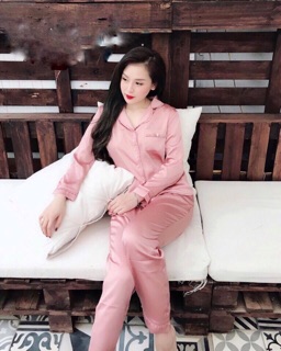 Bộ lụa mặc nhà, chất lụa Thái siêu mềm nhẹ
