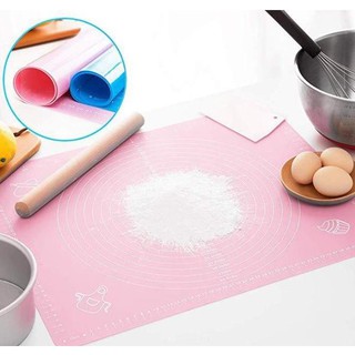 Tấm Lót Nhào Bột Làm Bánh Bằng Silicon Màu Hồng 70x50cm