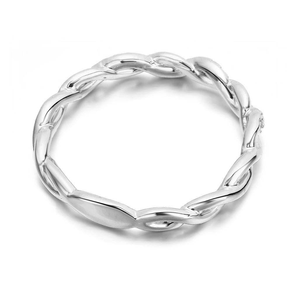 Nhẫn Unisex mạ vàng hồng đính đá Sapphire thời trang sang trọng