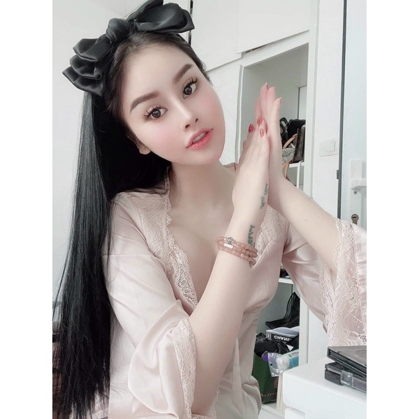 VÁY LỤA NUDE DÁNG DÀI XINH