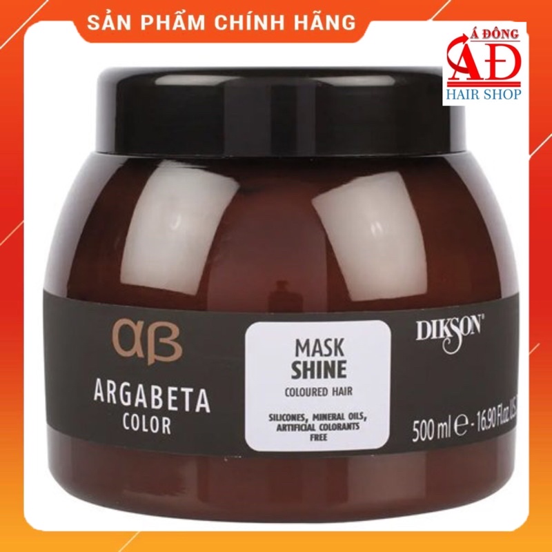 [+Tặng mũ trùm] BỘ DẦU GỘI Ủ ARGAN GIỮ MÀU TÓC NHUỘM DIKSON ARGABETA COLOR SHINE BÓNG MƯỢT ITALY 500ML