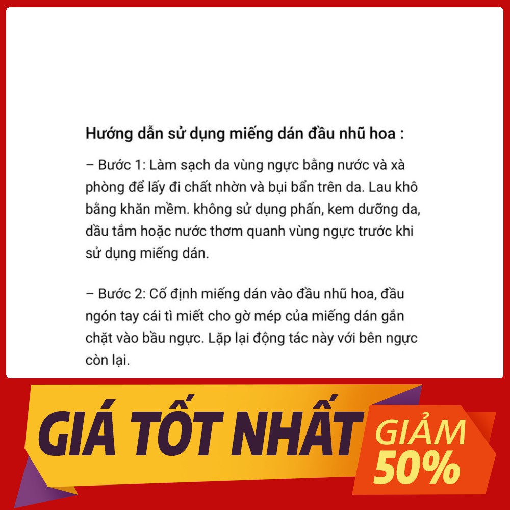 Hộp 5 cặp dán nhũ hoa silicon