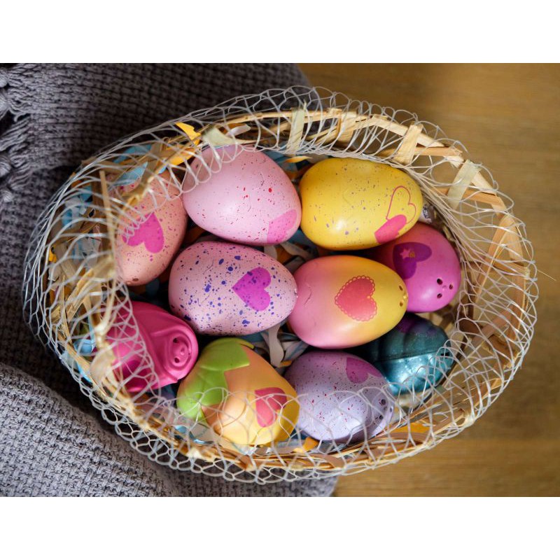 (Quà Giáng Sinh) Combo 10 Hatchimals eggs Mix Seasons Hộp Rơm