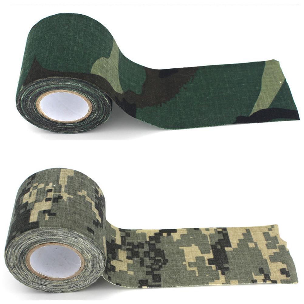 Băng ngụy trang 4,5x500cm Băng dính tự dính Camo Băng quấn băng dính bảo vệ Băng vải bông quân sự