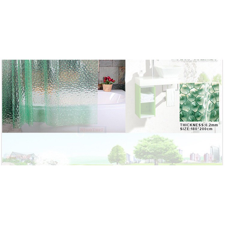 Rèm phòng tắm chống thấm nước cao 1.8m trong suốt