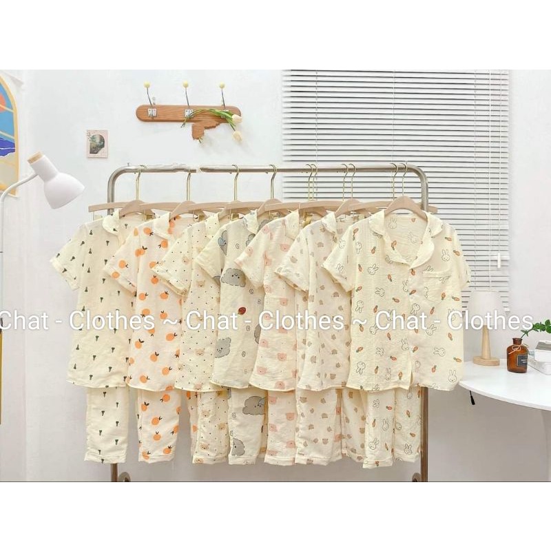 BỘ PYJAMA [XỐP GÂN CỘC DÀI] Siêu Hot kèm ảnh thật