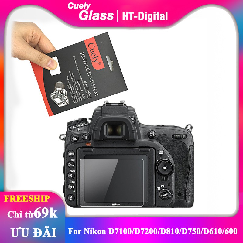 Miếng dán màn hình cường lực cho máy ảnh Nikon D7100/D7200/D810/D750/D610/600