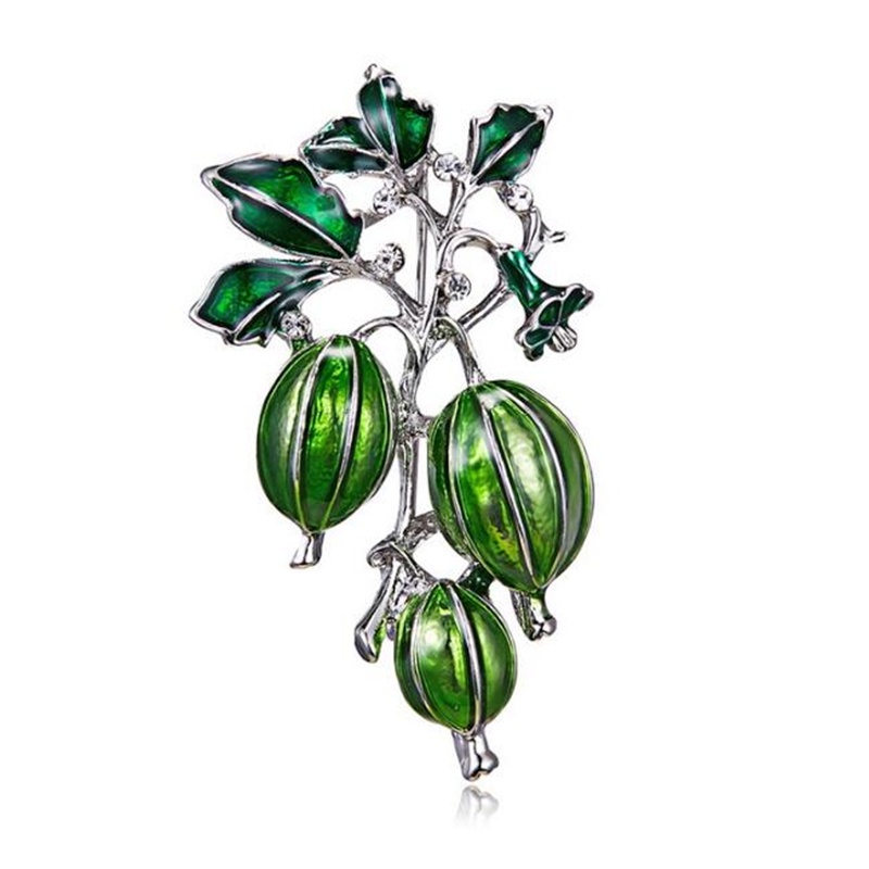 Ghim Cài Áo Hình Hoa Quả Đính Đá Tinh Xảo Thời Trang Cao Cấp Cho Nữ