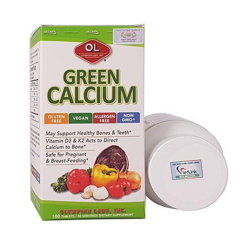 Viên Uống Bổ Sung Canxi Hữu Cơ Olympian Labs Green Calcium Giúp Xương Chắc Khoẻ Mẹ Và Bé