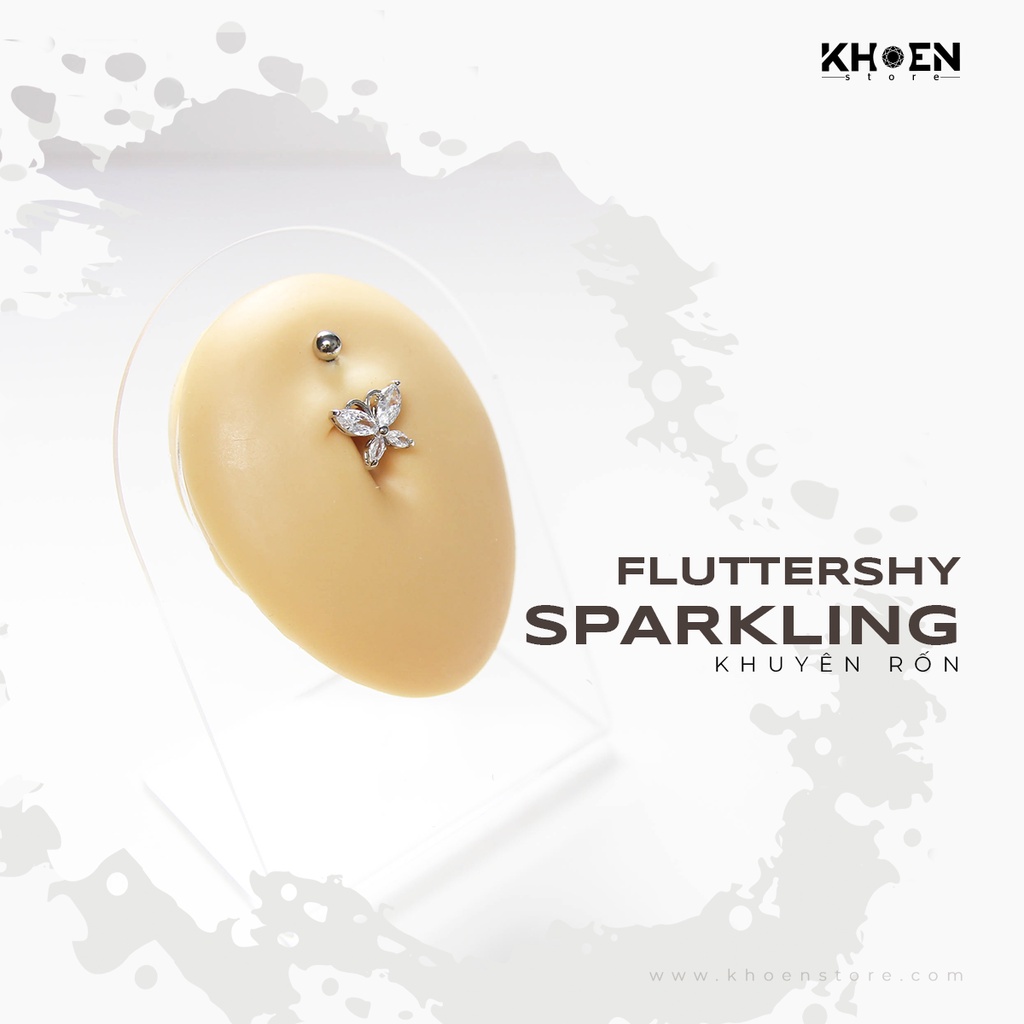 Khuyên Rốn Bướm bạc - Hợp kim -  Khoen Store