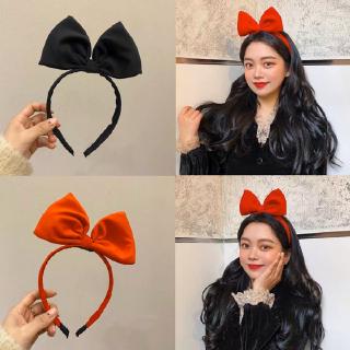 Băng đô cài tóc thắt nơ bướm màu đỏ phong cách Retro Nhật Hàn