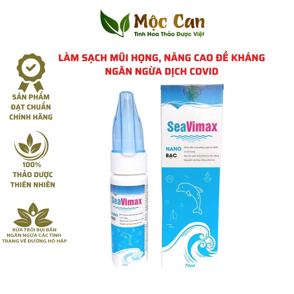 Xịt Họng SeaVimax - Vệ Sinh Họng, Mũi - Giúp Rửa Trôi Bụi Bẩn, Dịch Nhầy, Làm Sạch Và Thông Thoáng Khoang Mũi, Miệng