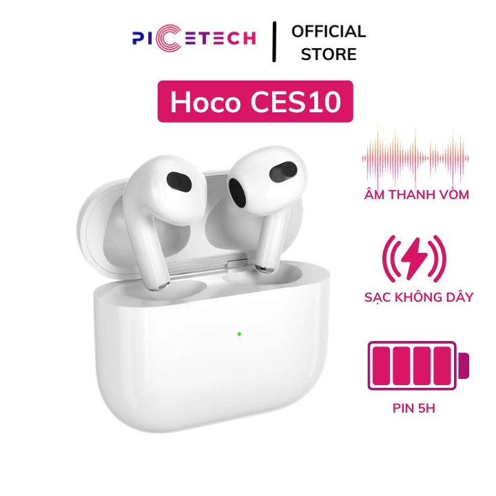 Tai nghe Bluetooth Hoco CES10 V5.1 True Wireless Hỗ Trợ Định Vị, Đổi Tên, Chạm Cảm Ứng - Chính Hãng PICETECH