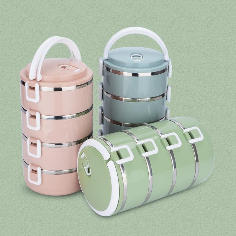 Cà Mên Giữ Nhiệt 4 Ngăn Lúa Mạch Sang Trọng