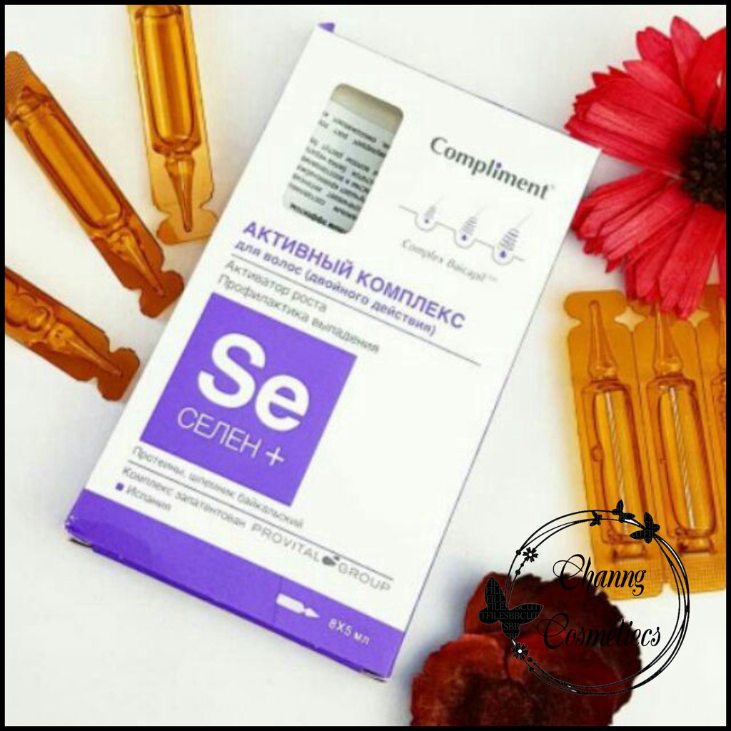 Serum Giúp Mọc Tóc, Giảm Rụng Tóc Compliment Selen+ 8x5ml