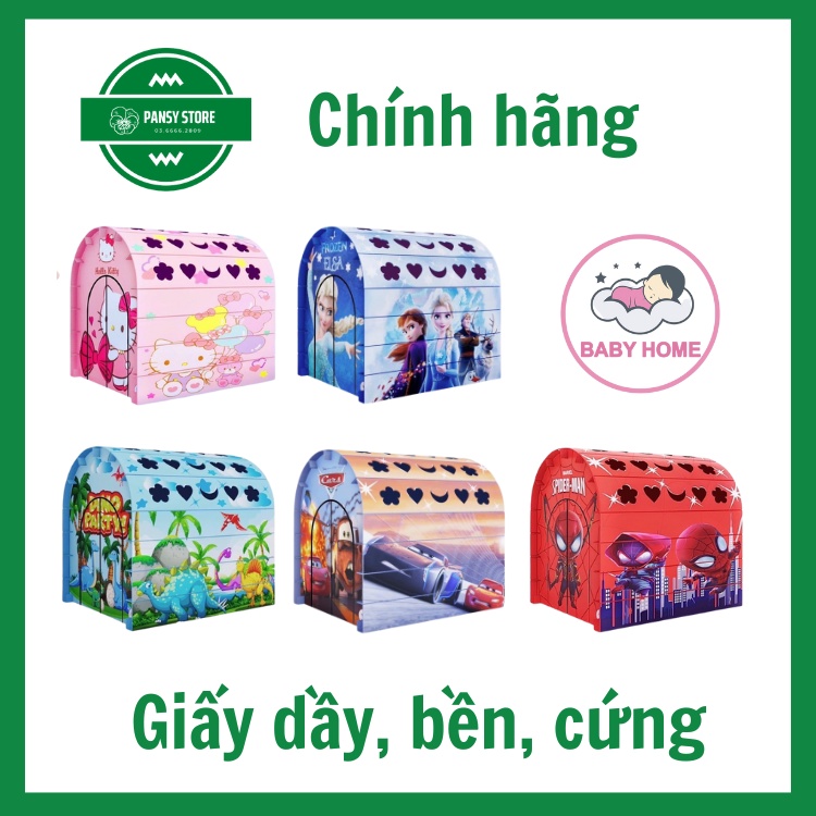 Nhà Bìa Giấy Carton Lắp Ráp Nhiều Màu An Toàn Cho Bé Baby Home Made in Việt Nam