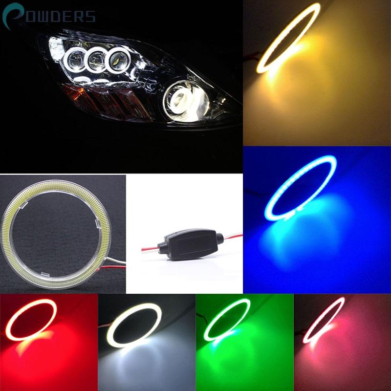 Vòng Đèn LED COB Hình Tròn 6 Màu 80mm 90mm 100mm 110mm Kèm Vỏ