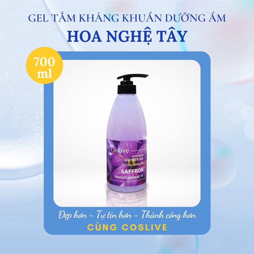 Gel tắm dưỡng ẩm tinh chất hoa nghệ tây 700ML