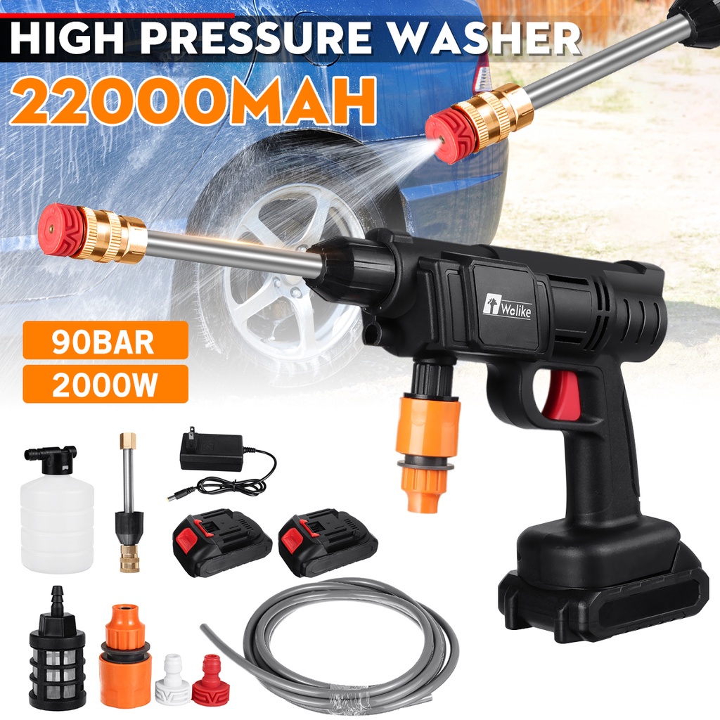 Súng Xịt Nước Áp Suất Cao 2000W 90 Thanh Không Dây Tùy Chỉnh Tiện Dụng Rửa Xe Hơi