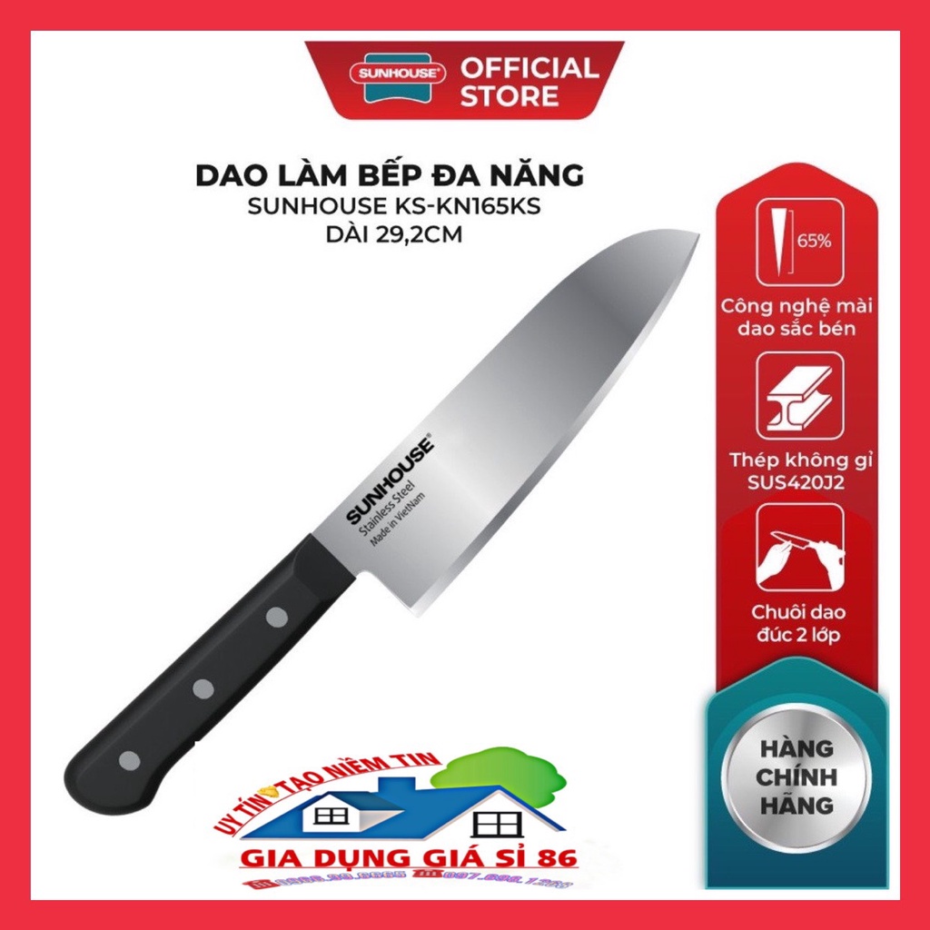 Dao làm bếp đa năng SUNHOUSE KS-KN165KS