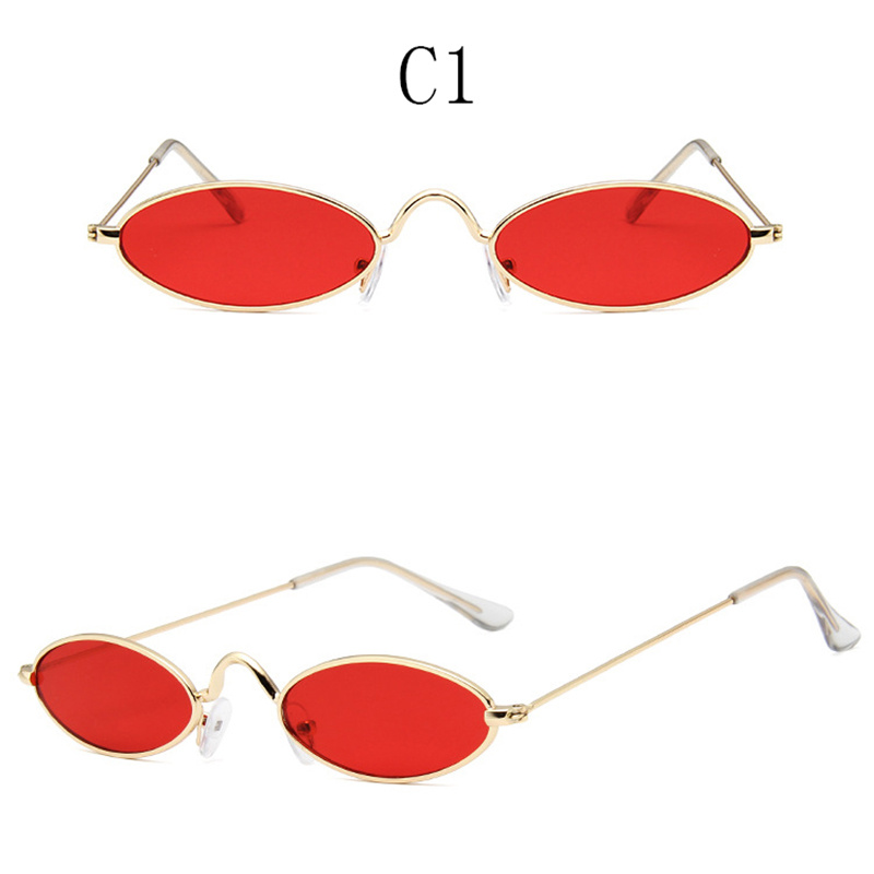 Kính mát gọng oval màu sắc thời trang chống tia uv400 cho nam nữ