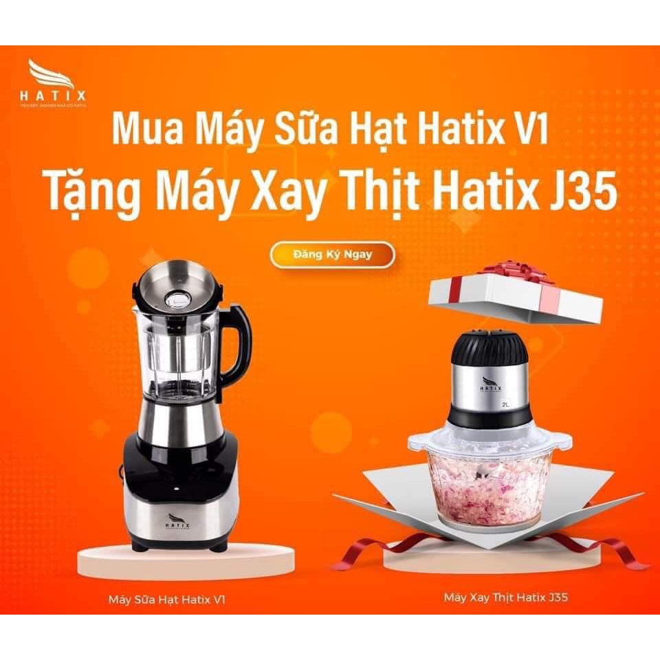 [CHÍNH HÃNG]Máy Làm Sữa Hạt, Máy Làm Sữa Đậu Nành Tự Động, Không Cần Lọc Hatix V1, Tặng máy xay thịt trị giá 750.000VNĐ