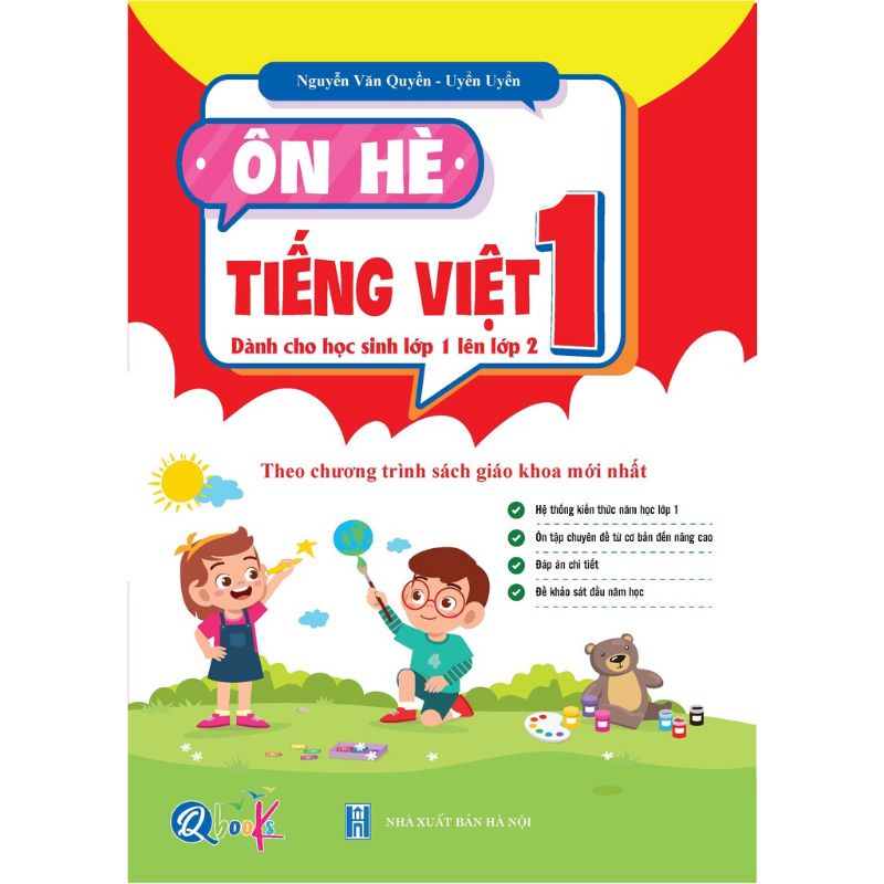 Sách - Bộ Ôn Hè Toán + Tiếng Việt 1 - Dành Cho Học Sinh Lớp 1 Lên Lớp 2