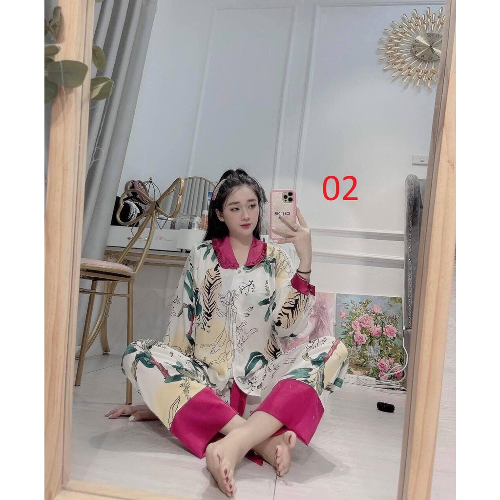 Bộ đồ ngủ lụa dài tay | BigBuy360 - bigbuy360.vn