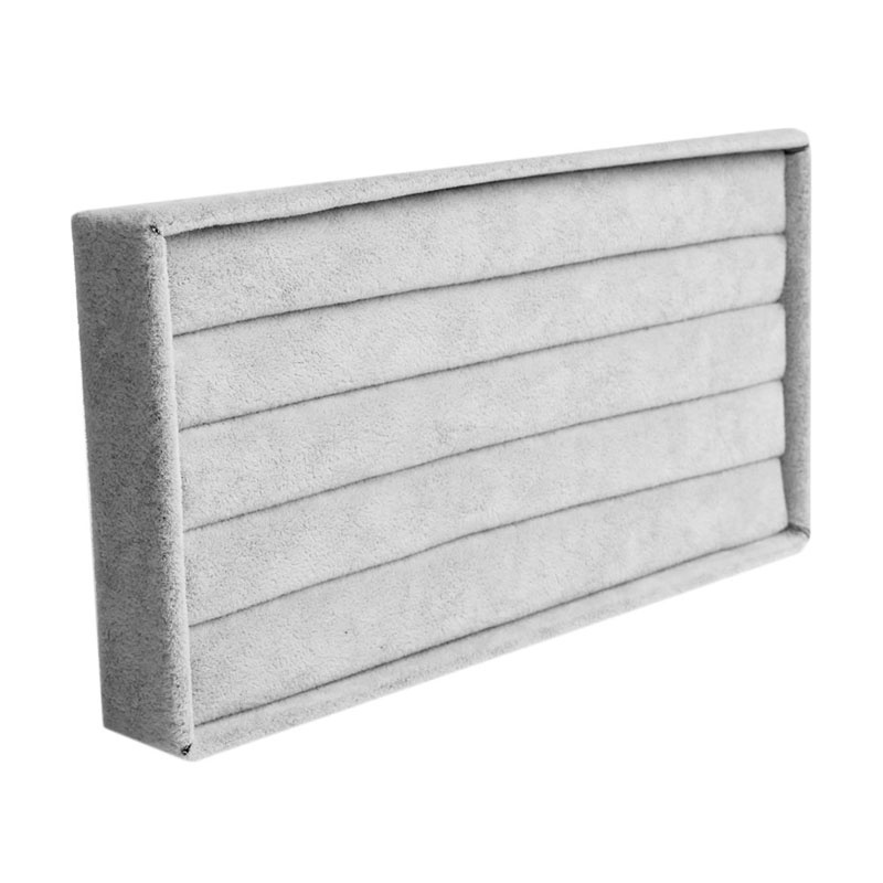 Flgo Hộp Đựng Trang Sức Hình Chữ Nhật Nhiều Ngăn Bằng Vải Flannel Màu Đỏ Đen