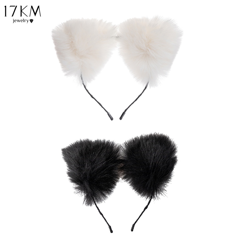 Băng đô cài tóc 17KM vải nhung mềm hình tai cáo thời trang Hàn Quốc cho nữ