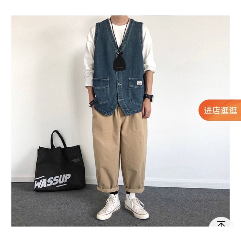 Áo gile nam nữ ulzzang phong cách vintage