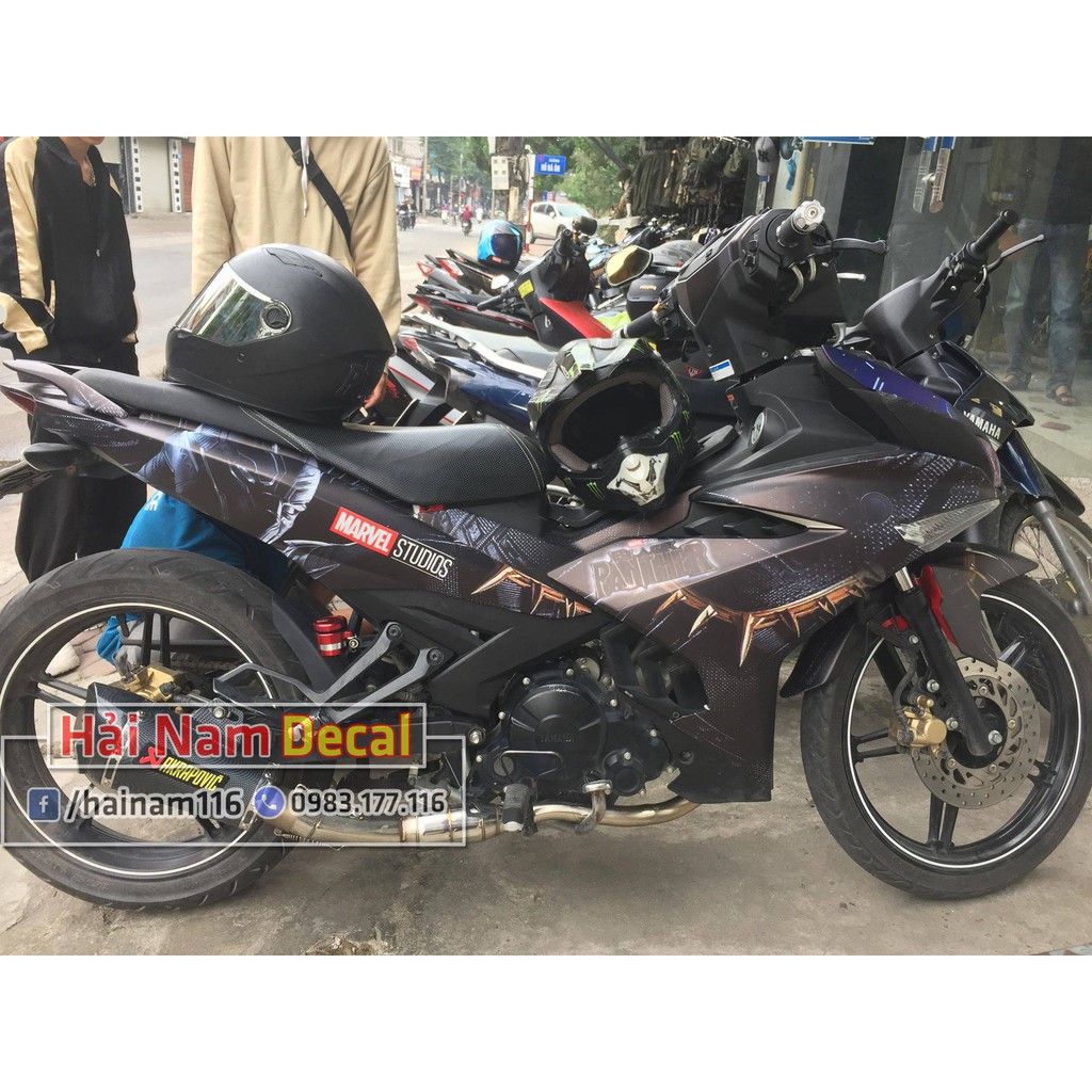 Tem trùm nhám Black Panther cho Exciter 150