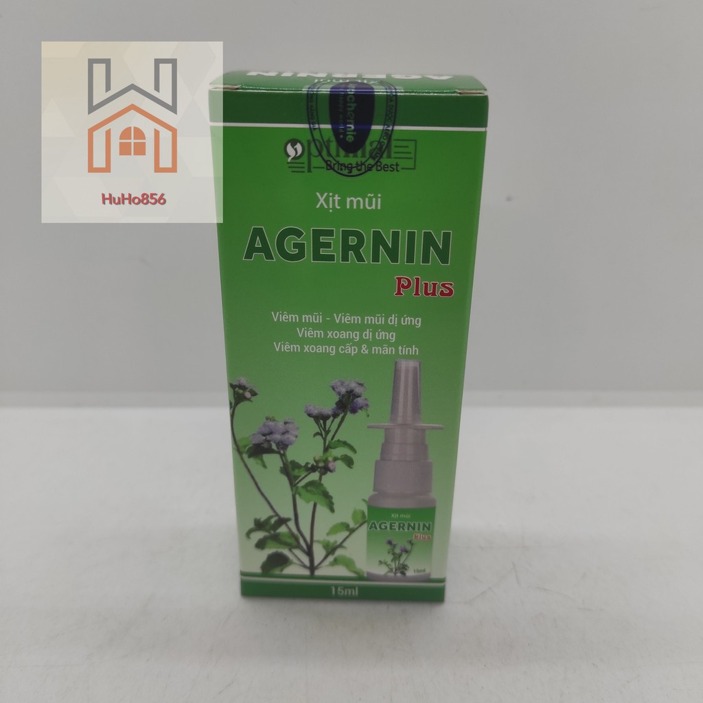 Dung dịch xịt mũi AGERNIN plus hoa ngũ sắc lọ 15ml