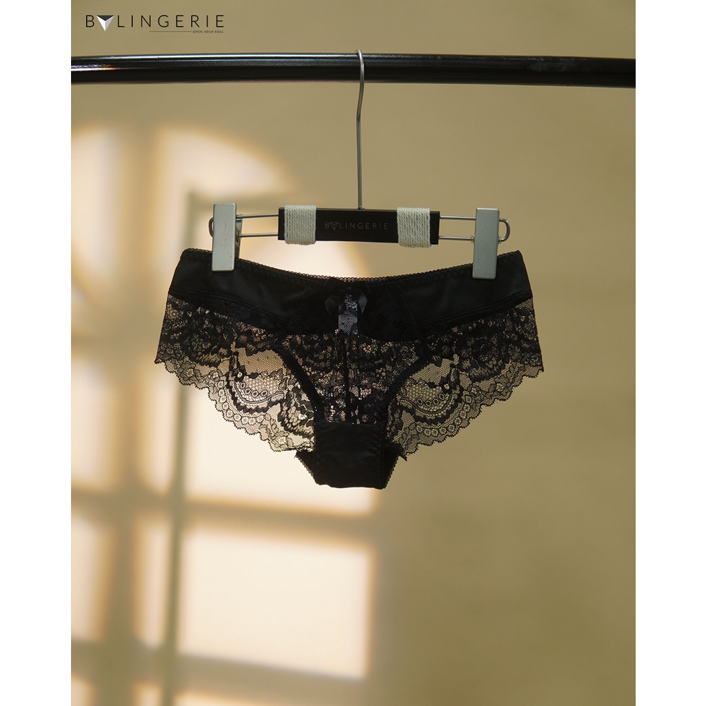 Bộ đồ lót ren nữ BY LINGERIE màu đen có gọng không độn mút B214 | BigBuy360 - bigbuy360.vn