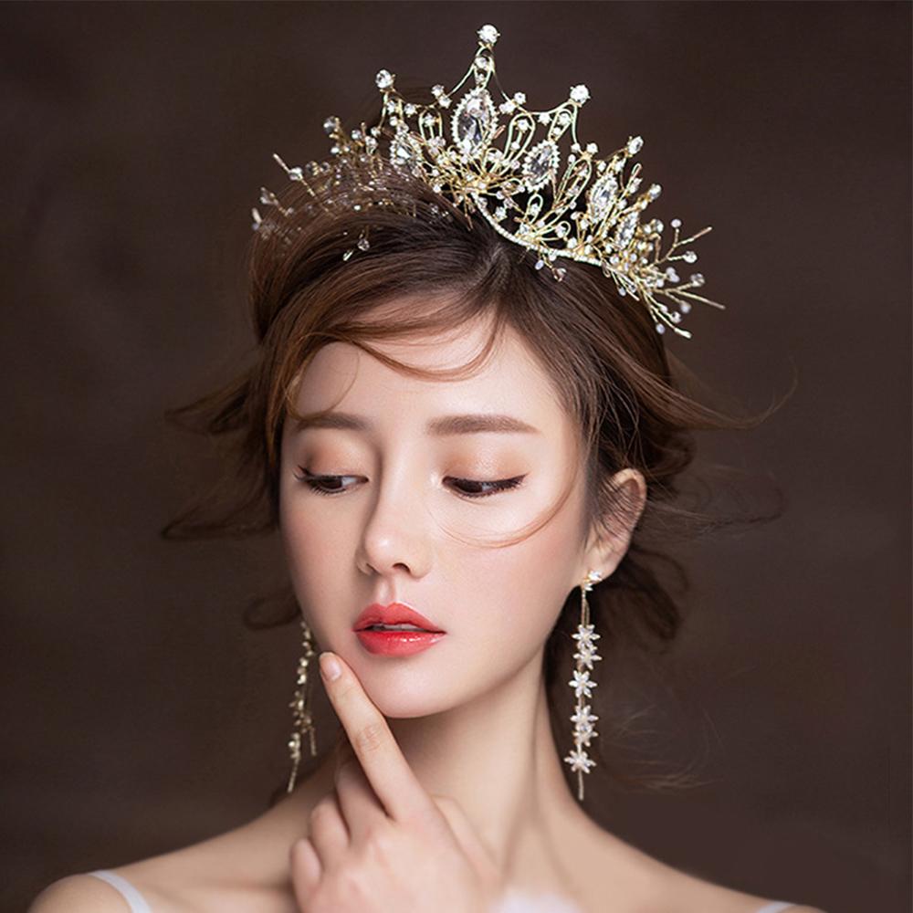 Vương miện cài tóc đính đá lộng lẫy thời trang cho nữ