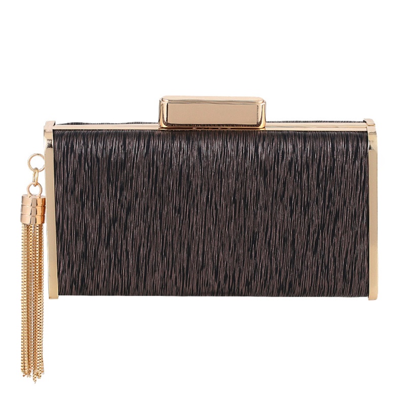 Ví Cầm Tay Đính Kim Sa Lấp Lánh Phong Cách Retro Cho Nữ