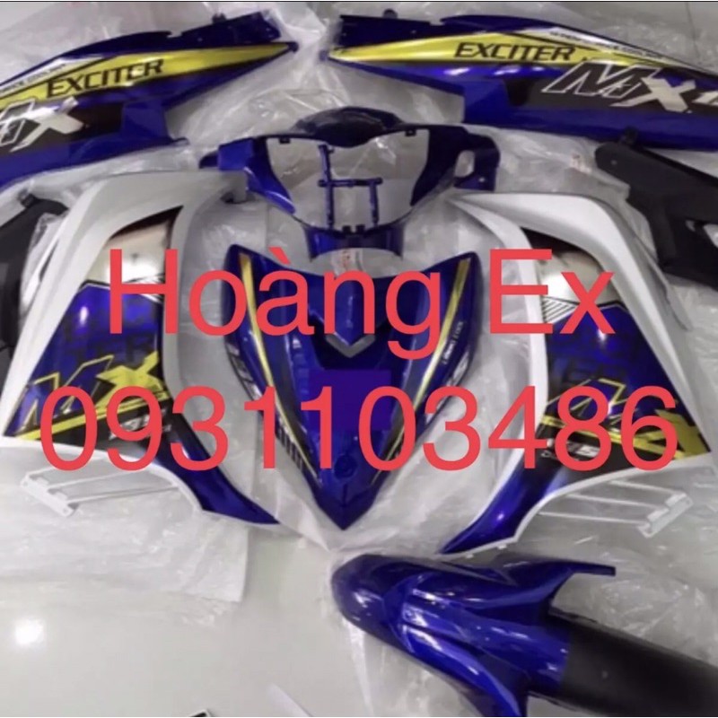 Dàn áo Exciter 135 màu xanh GP.
