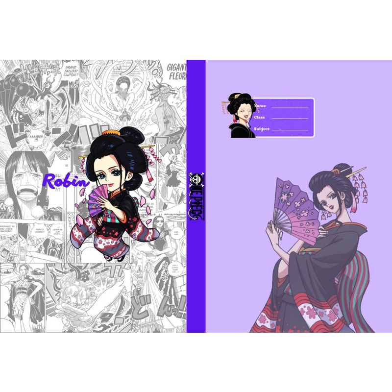 10 Tờ BÌA BAO TẬP ANIME ONE PIECE tặng Thời Khoá biểu