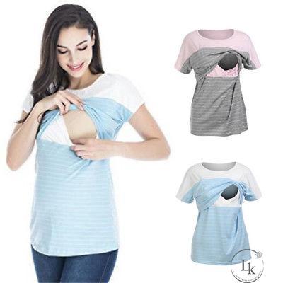 Quần áo mùa hè cho con bú Áo thun cho con bú cho bà bầu