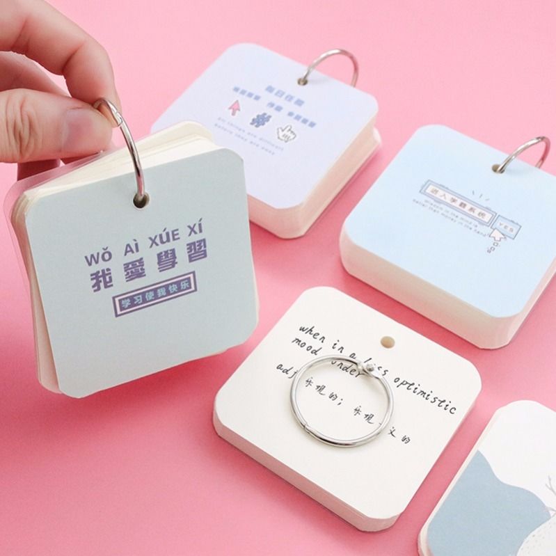 4This Vocabulary Book Pocket Notebook Small Size Portable Portable English Card Blank Memory Notebook Student English Ata7