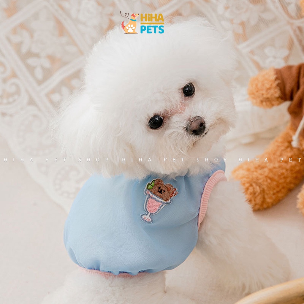 Áo Thun Cho Chó Mèo Mát Mẻ Mùa Hè, Quần Áo Thú Cưng Cao Cấp Hihapet