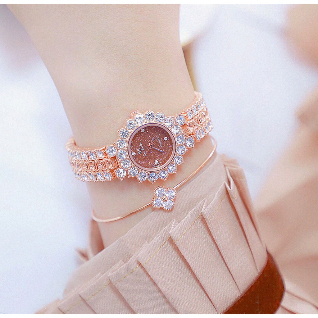 ĐỒNG HỒ NỮ THỜI TRANG BEE SISTER 1581 DÂY THÉPĐÍNH ĐÁ SIÊU SANG CHẢNH (2 MÀU) | BigBuy360 - bigbuy360.vn
