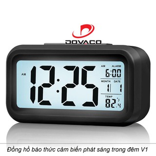 Đồng hồ báo thức cảm biến phát sáng trong đêm DOVA V1