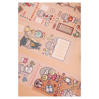 Set sticker PET dạng dài DAILY LIFE
