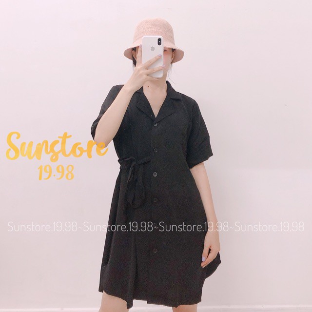 Đầm dáng xòe cổ chữ v xinh thắt nơ một bên eo Pilly dress | BigBuy360 - bigbuy360.vn